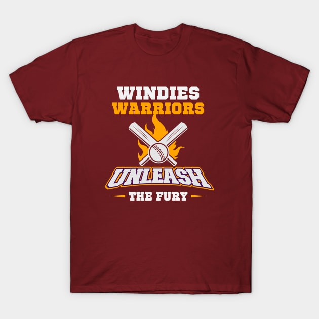 Windies Warriors Unleash the Fury West-indies Cricket T-Shirt by PixelThreadShop